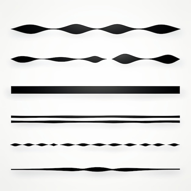 写真 黒い線形のページが白い背景の要素を分ける