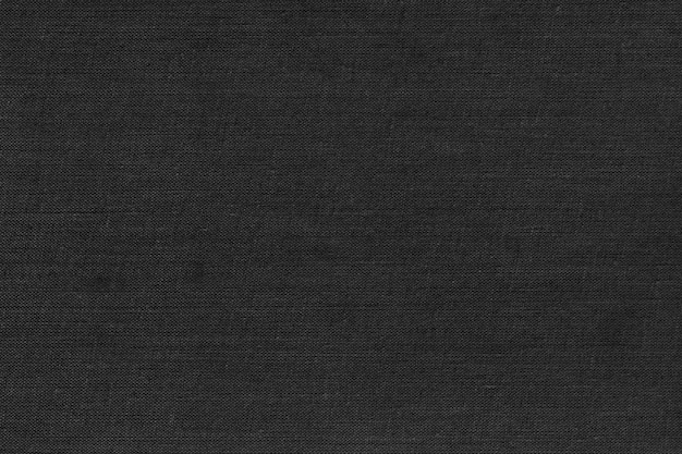 Photo black linen fabric texture as canvas background