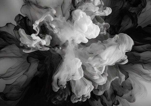 Photo black liquid ink texture cloud