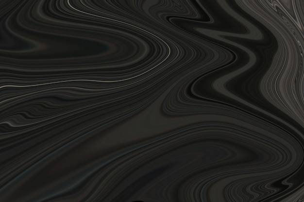 Black liquid marble background abstract flowing texture experimental art