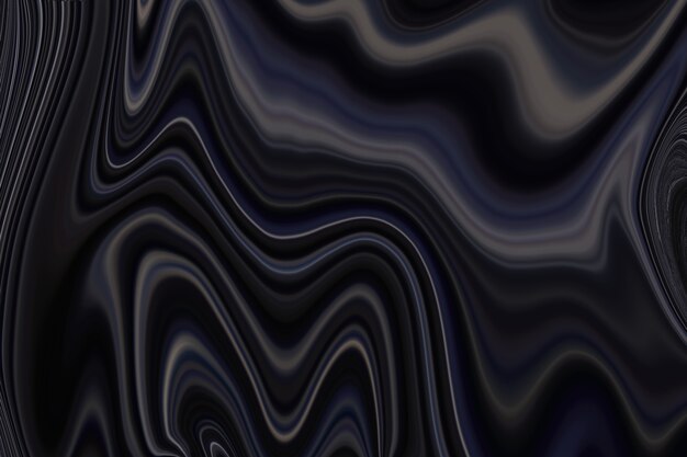 Black liquid marble background abstract flowing texture experimental art