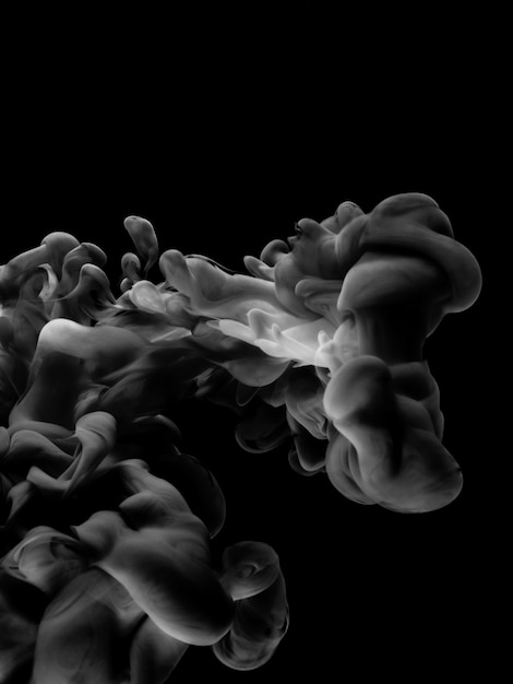 Black Liquid Substance with Abstract Artistic Forms