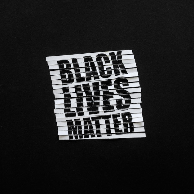 Photo black lives matter community top view