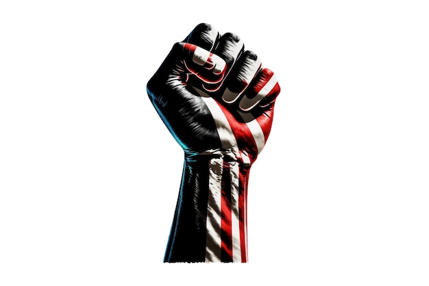 Black lives matter Fist symbol of the fight for the African race people rights Generative AI