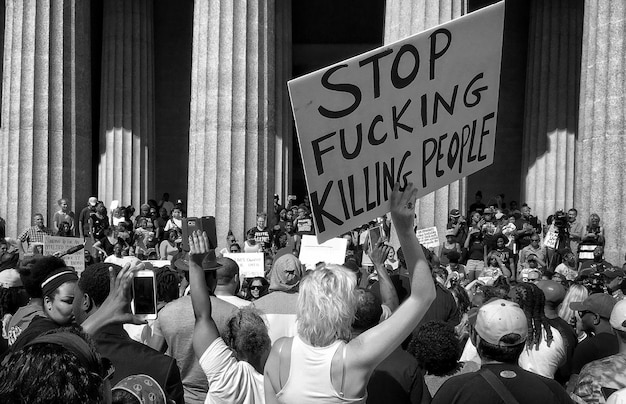 Foto le vite dei neri contano segno di protesta nashville tn