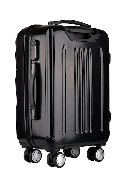 Black luggage isolate on white background