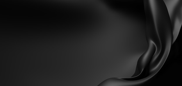 Black luxury cloth background with copy space