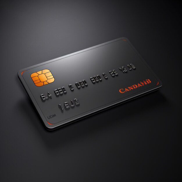 Black luxury credit card or debit card on dark background Generative AI