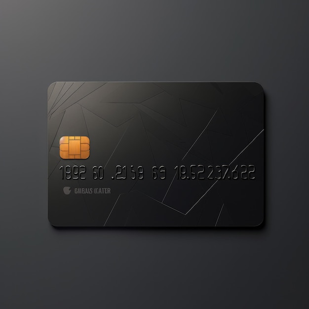 Photo black luxury credit card or debit card on dark background generative ai