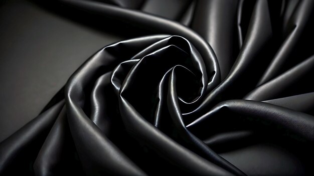 Черный роскошный тканевый фон с копировальным пространством 3d иллюстрации