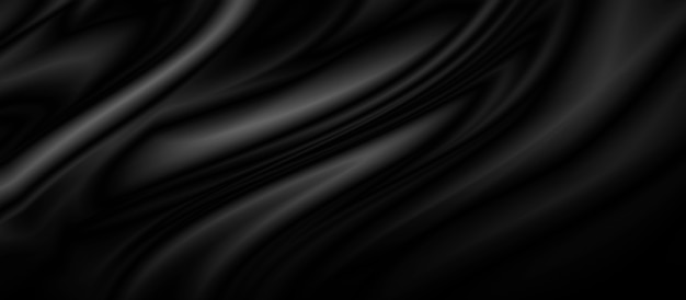 Black luxury fabric background with copy space