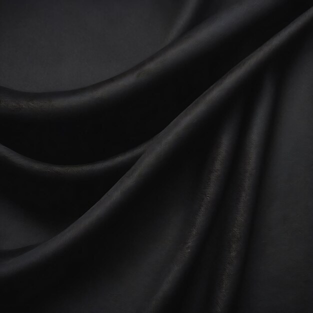 Black luxury fabric background with copy space