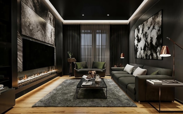 black luxury interior photo