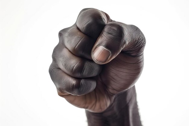 Photo black male fist symbolizes strength empowerment and courage