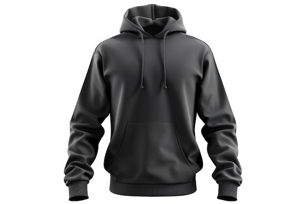 Black male hoodie with clipping path for design mockup