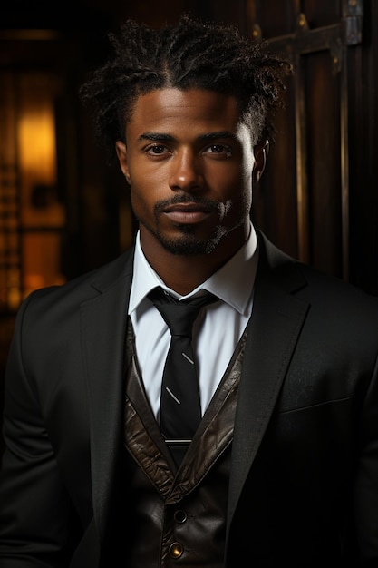 A black male model masculine