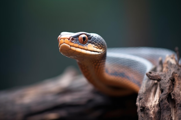 Black mamba in a high alert pose