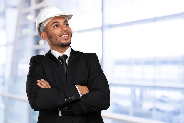 A black man african american construction worker