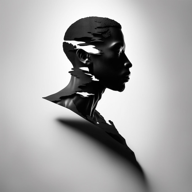 Black man silhouette Black lives matter African American Generative AI