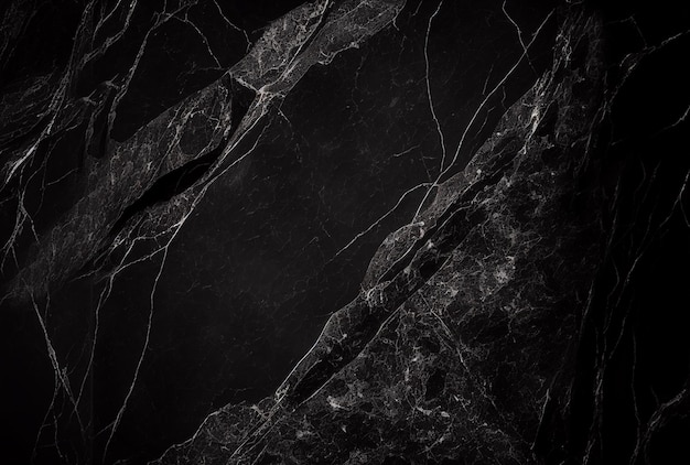 Черный мраморный фон Роскошная гранитная текстура Натуральный мраморный камень Узор Генеративный AI Иллюстрация