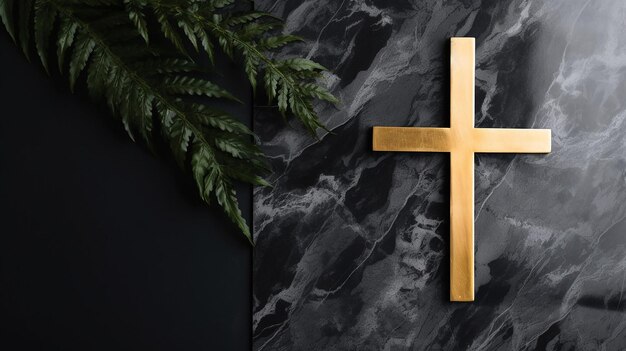 black marble background religion abstract palm sunday concept