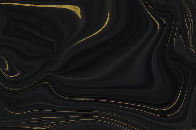 Черный мраморный фон с золотой подкладкой
