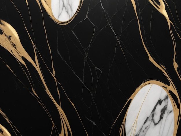 Black marble pastel gradient background with golden lines background