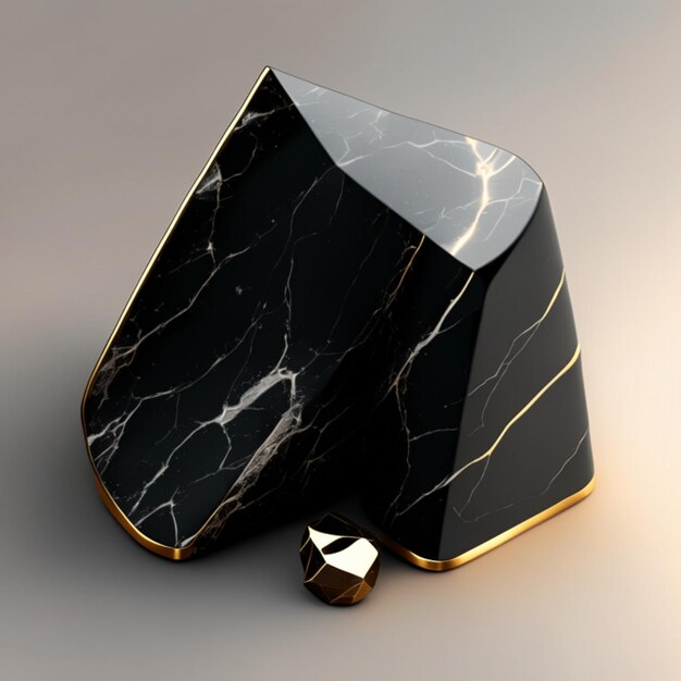 Black marble platform