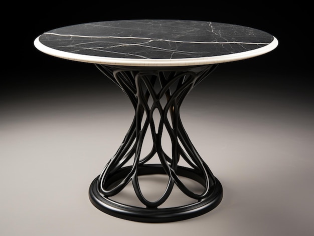 black marble table HD 8K wallpaper Stock Photographic