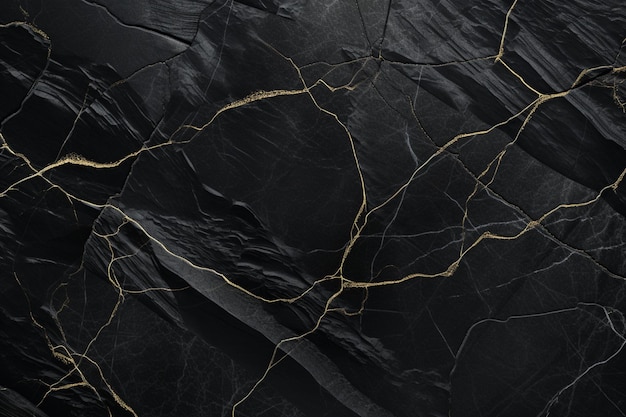 A black marble with gold and silver accents.