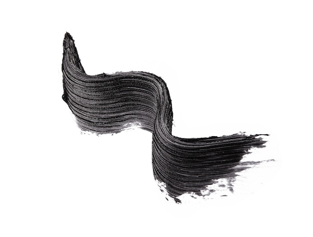 Black mascara brush stroke isolated