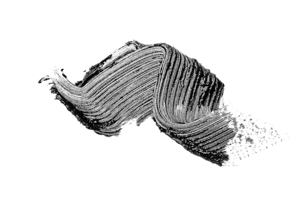 Black mascara brush stroke isolated