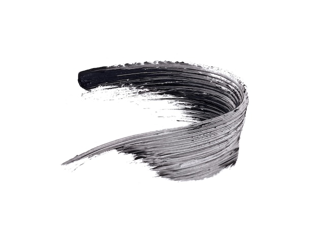 Black mascara brush stroke isolated