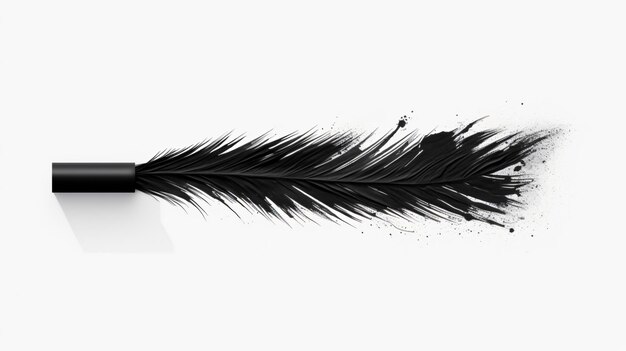 Photo black mascara texture brush stroke