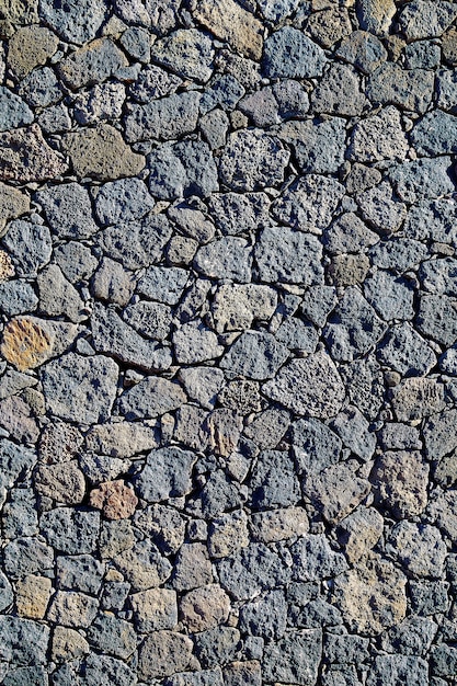 Black masonry with volcanic stones fuerteventura