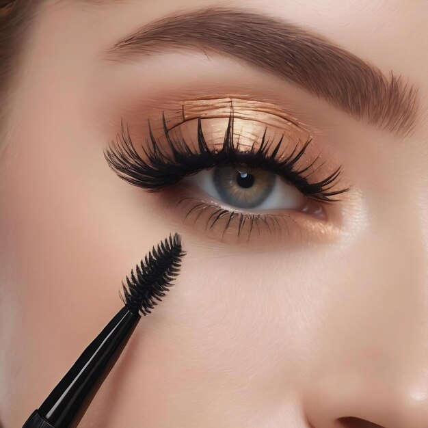 black matte mascara for eye lashes or eye liner texture background