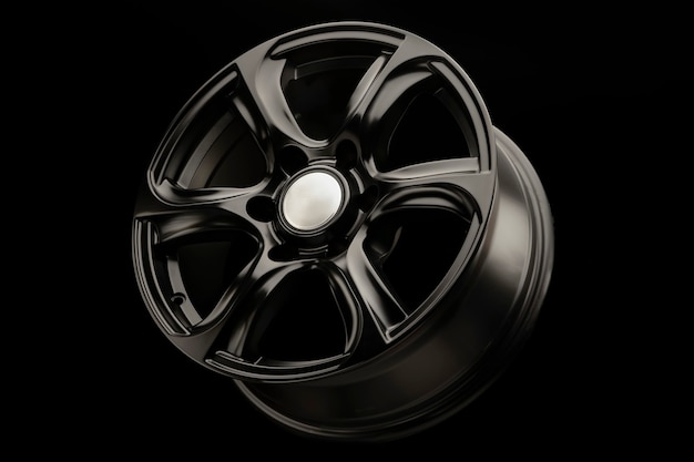 Black matte powerful alloy wheels for suv class cars.