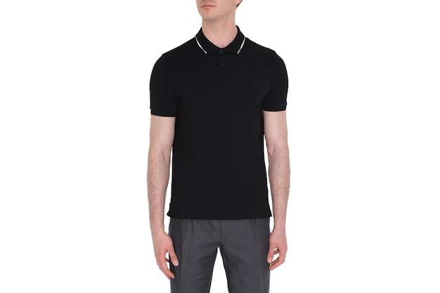 Макет черных мужских футболок Design templatemockup