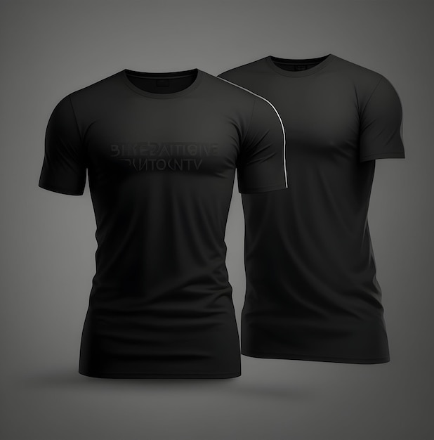 Premium AI Image | black men tshirt mockup tamplate