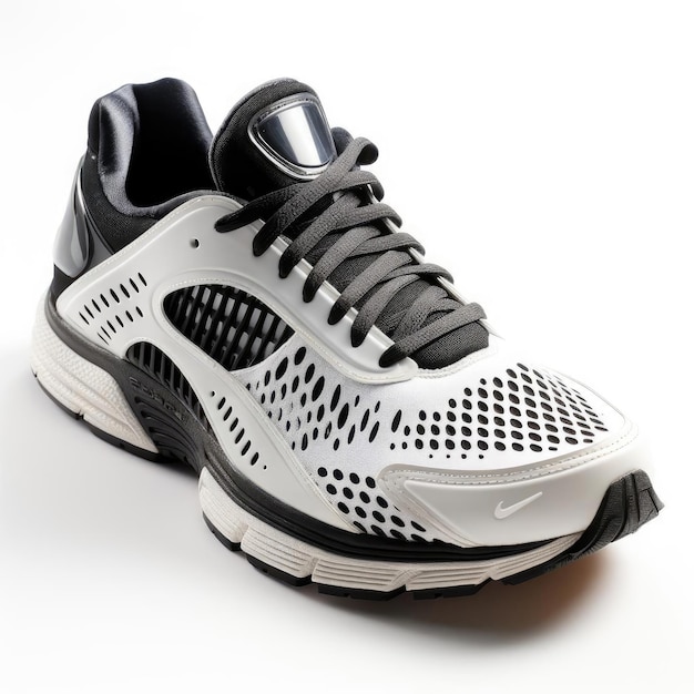 Photo black mesh running shoes with maximum airflow for summer runs