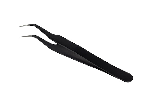 Black metal tweezer with antistatic coating