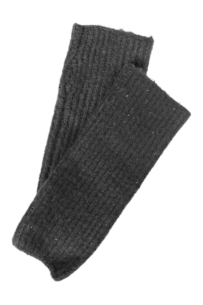 Black mittens isolated