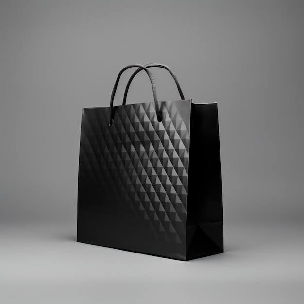 black mockup bag