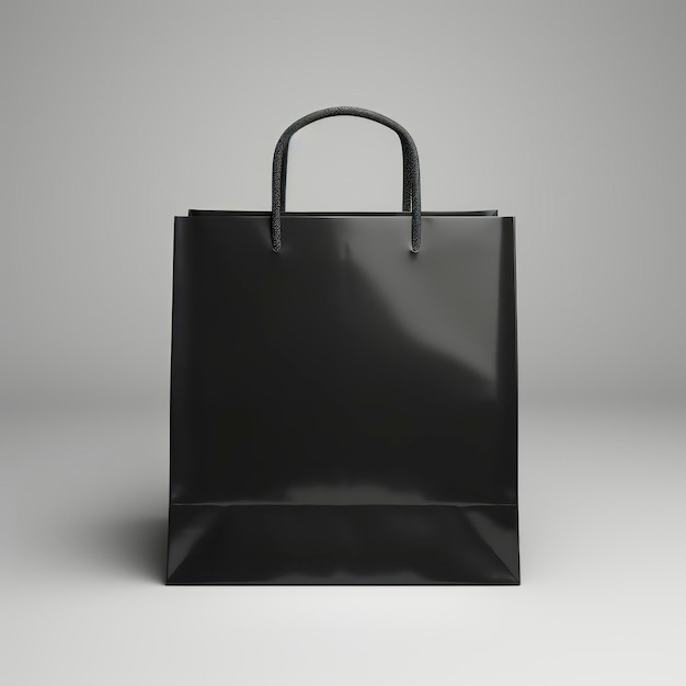 black mockup bag