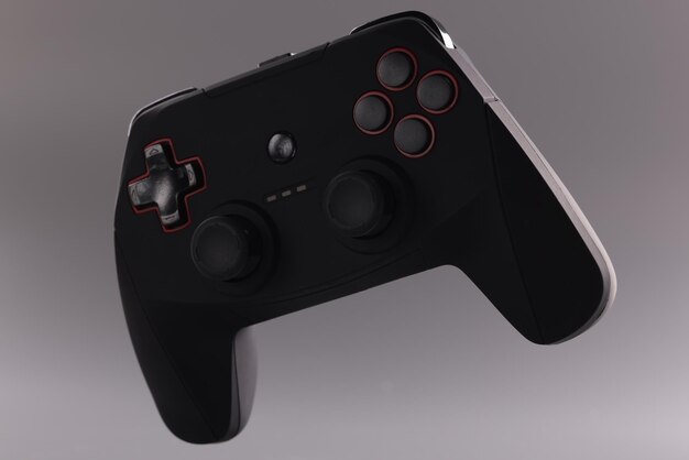 Black modern gaming joystick for video games