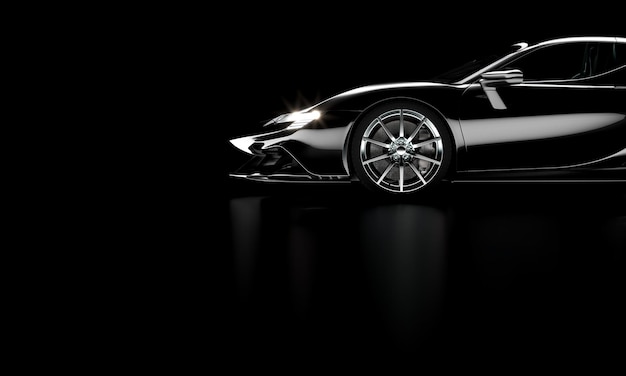 black modern generic sports car