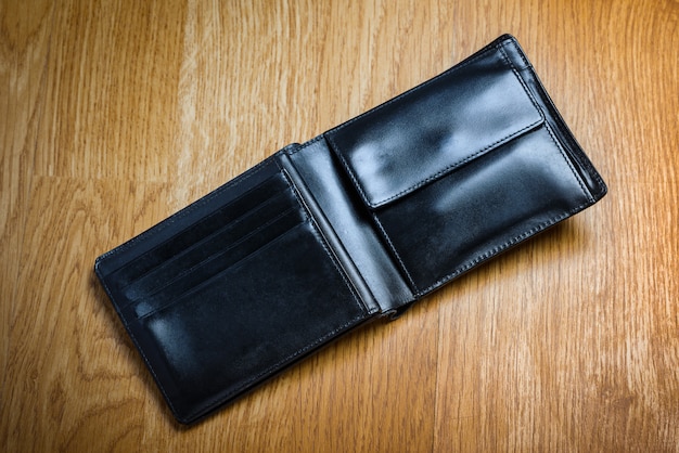 Photo black modern money wallet for male