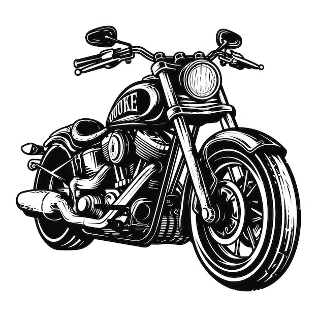 写真 分離された黒いオートバイ クラブのロゴ