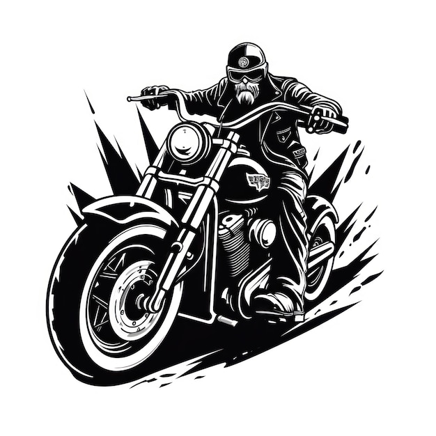 分離された黒いオートバイ クラブのロゴ