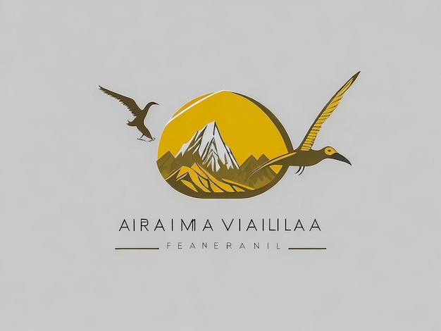 Black mountain logo design template